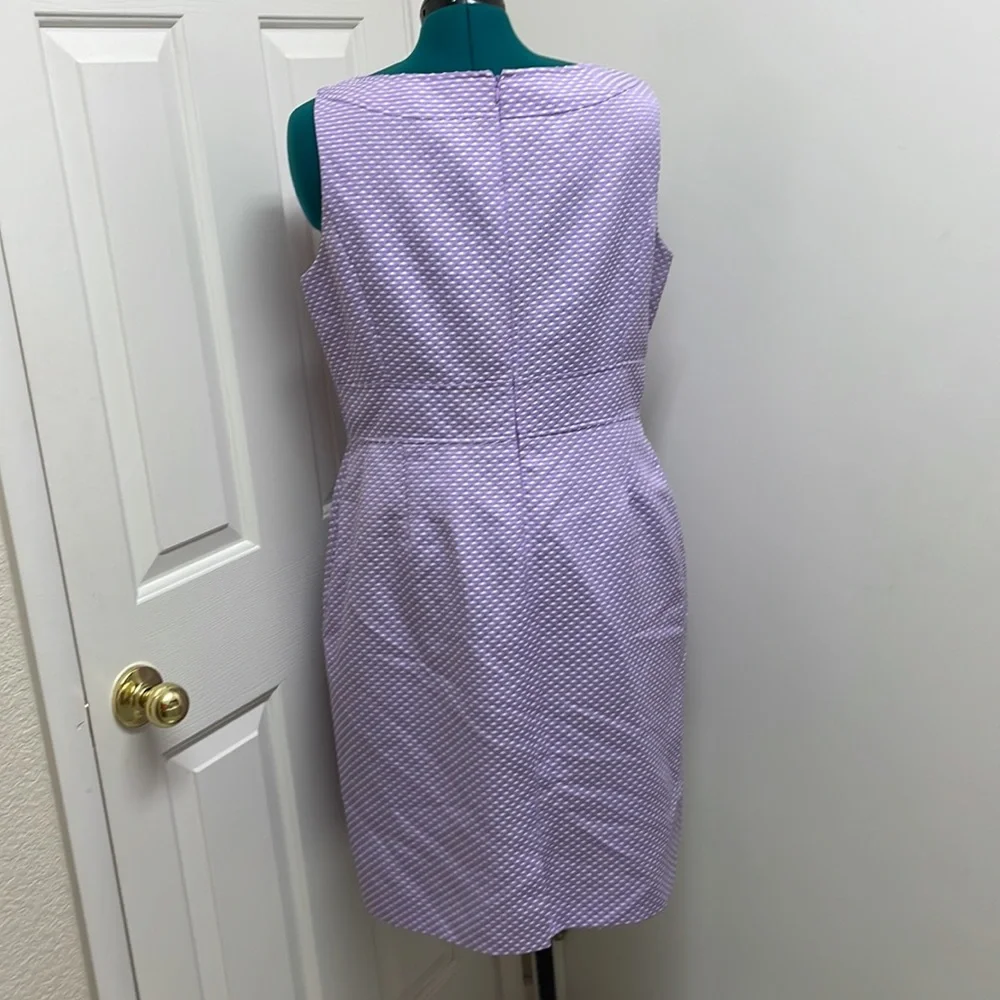 Tahari Lavender Textured Sleeveless Dress - Picture 2 of 2